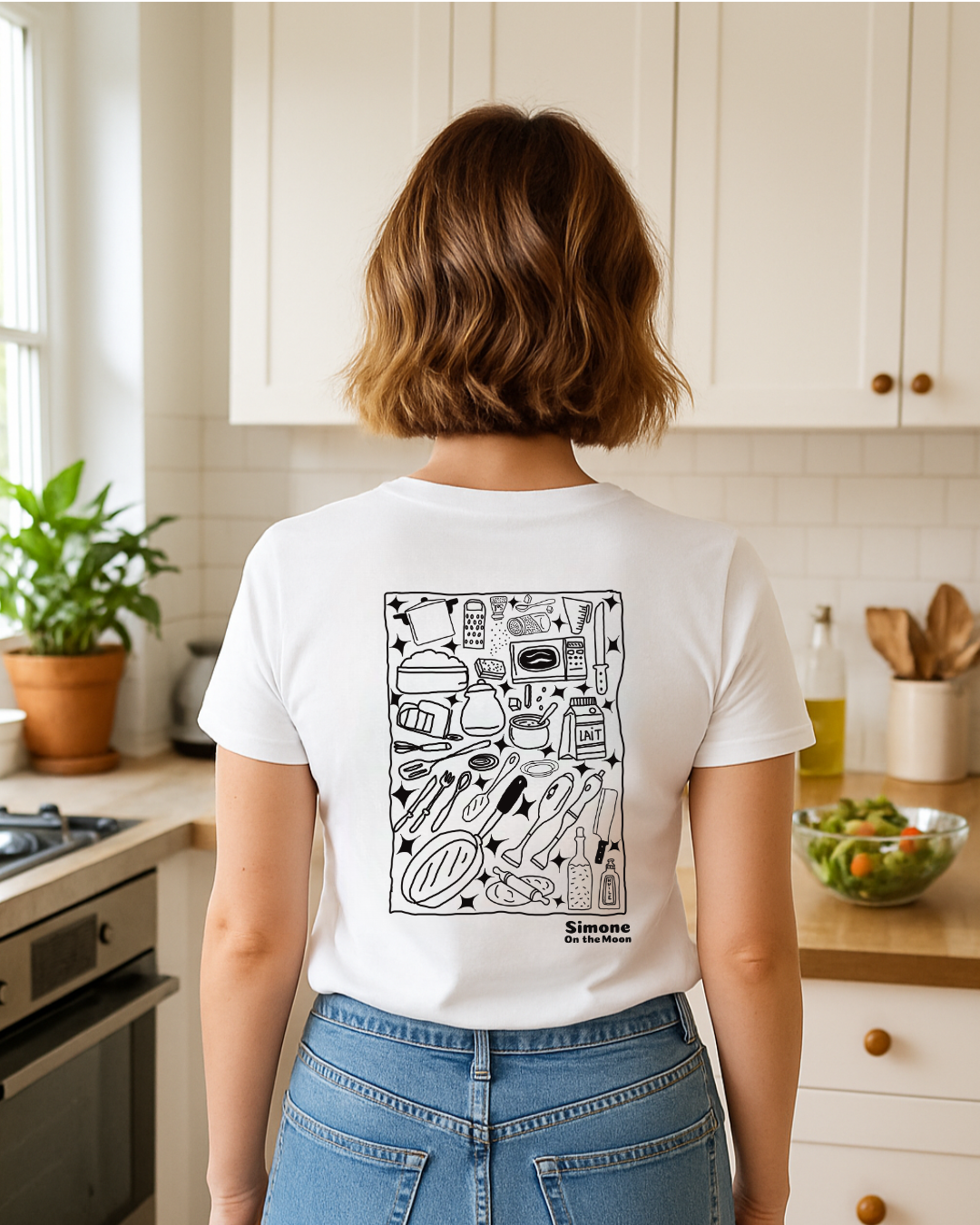 Cuisinier tshirt blanc