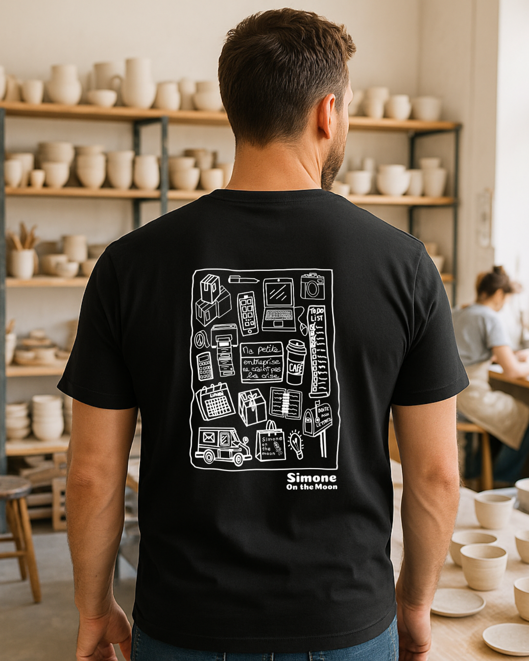 Entrepreneur en ligne tshirt noir