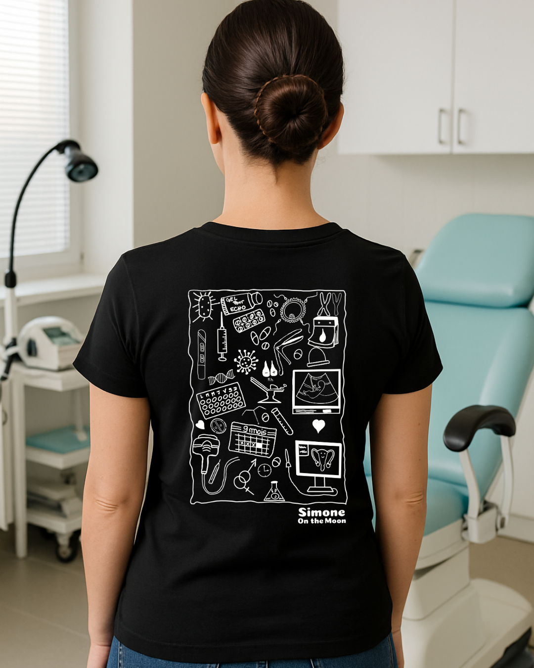 Gynécologue tshirt noir