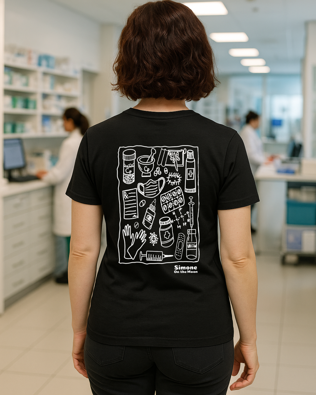 Pharmacienne tshirt noir