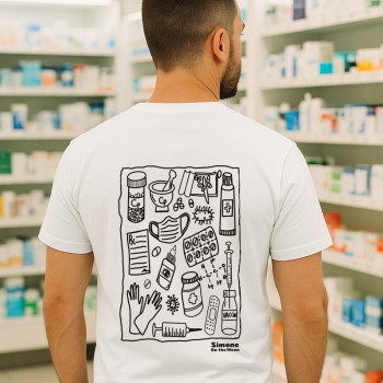Pharmacien tshirt blanc