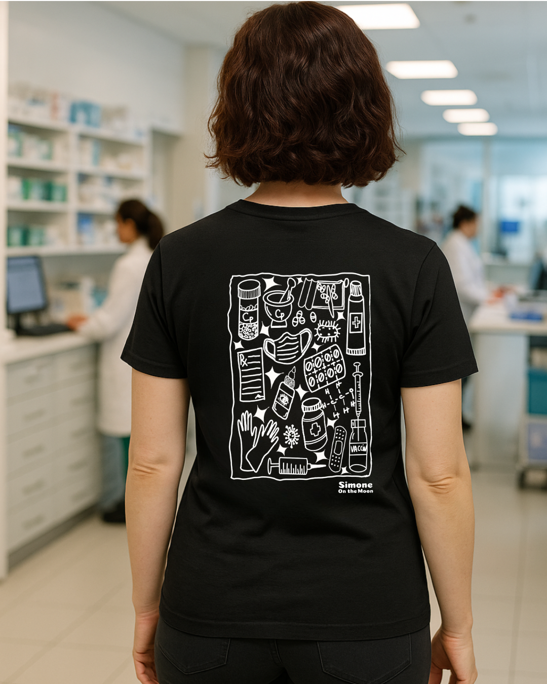 Pharmacien tshirt noir