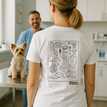 Vétérinaire tshirt blanc