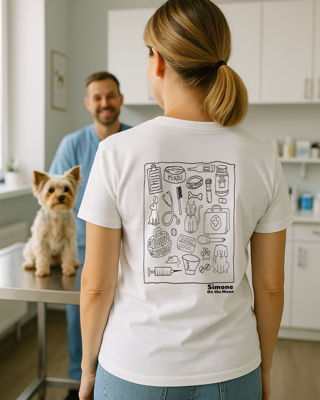 Vétérinaire tshirt blanc