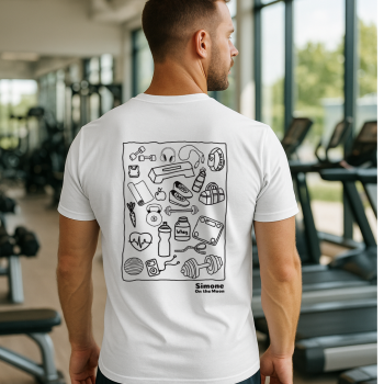 prof de sport tshirt blanc