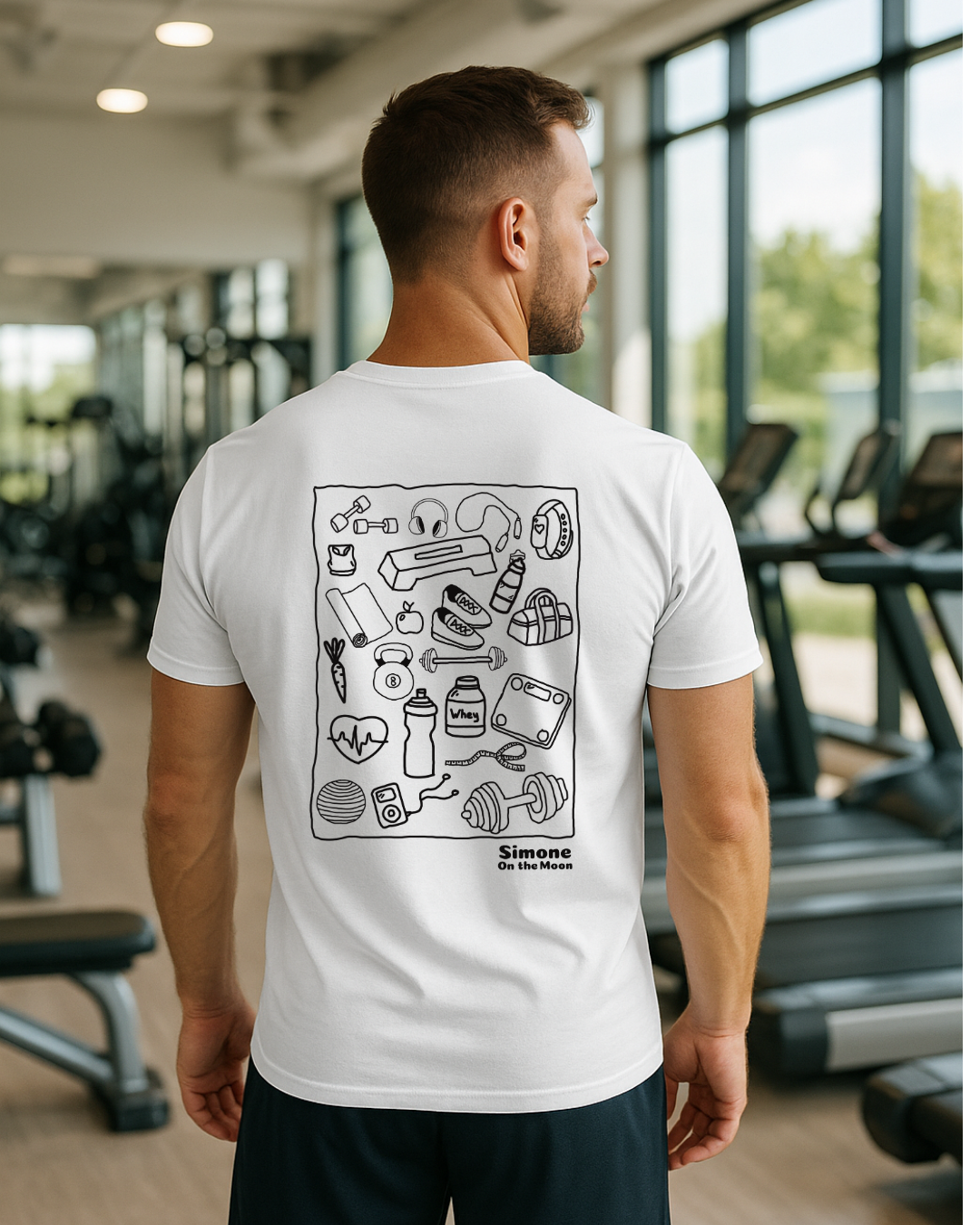 prof de sport tshirt blanc