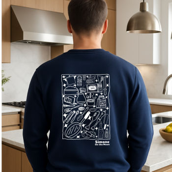 Cuisinier sweat bleu marine