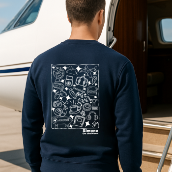 Pilote de ligne sweat bleu marine