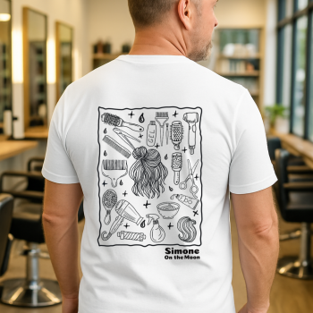 Coiffeur tshirt blanc