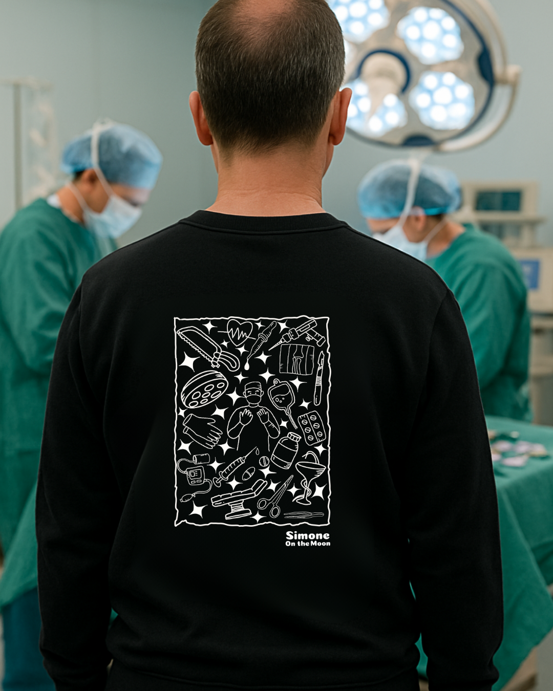 Chirurgien sweat noir