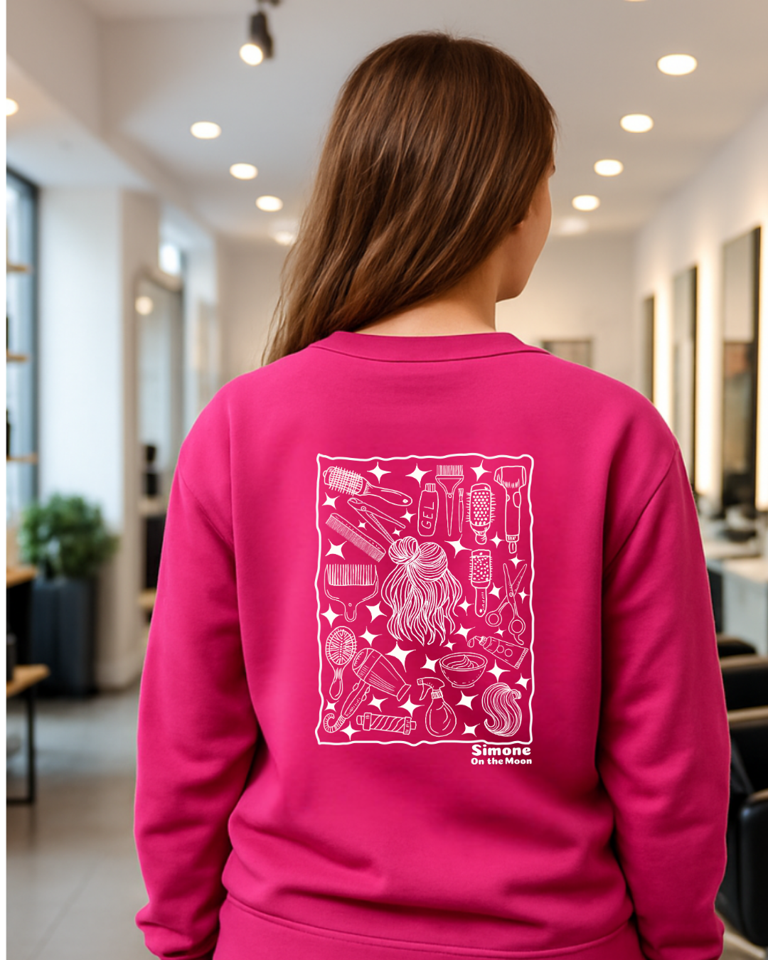 Coiffeuse sweat rose