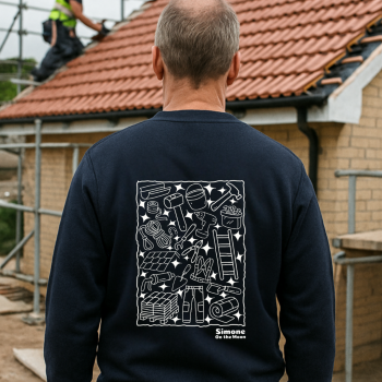 Couvreur sweat bleu marine