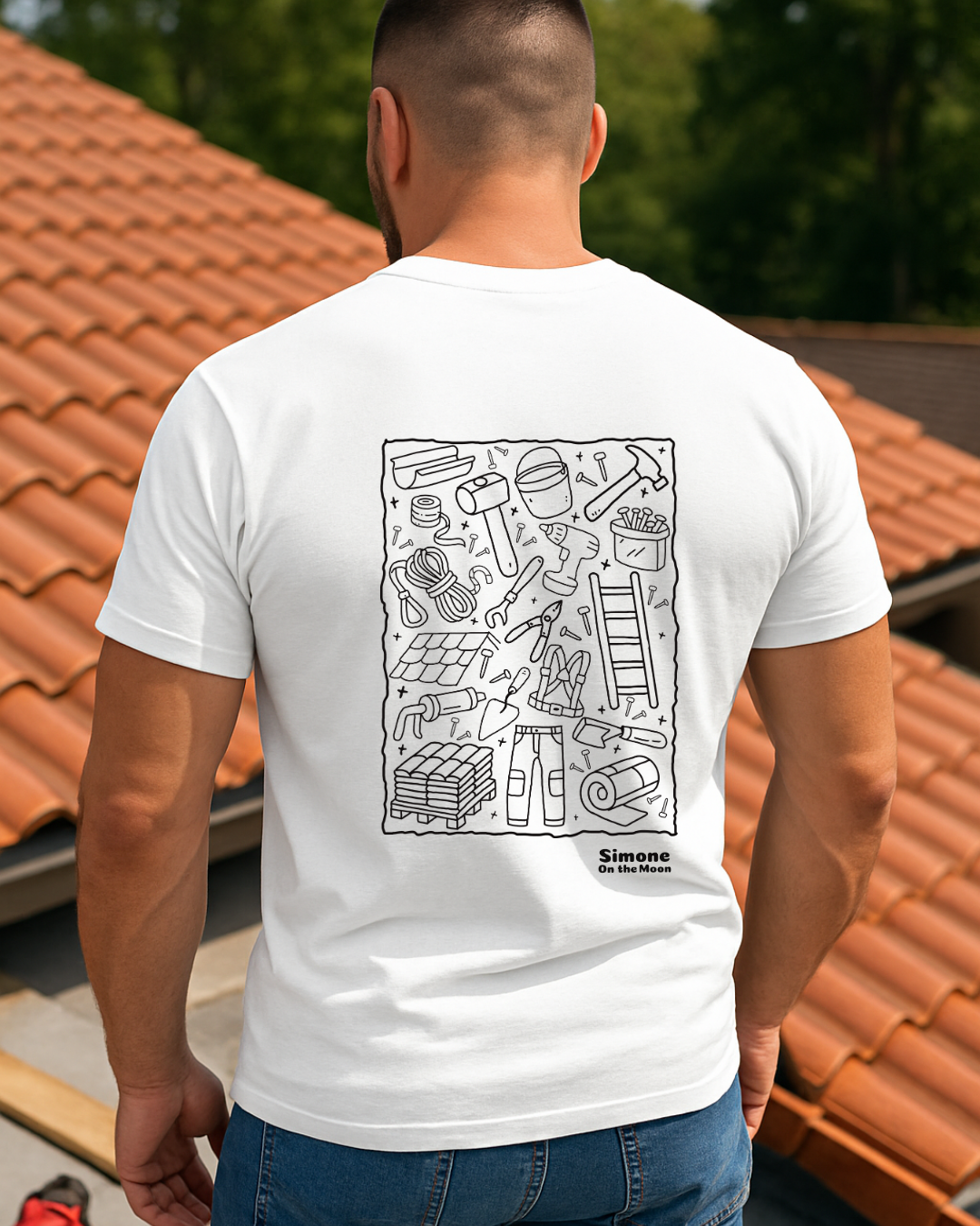 Couvreur tshirt blanc