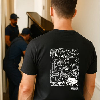Déménageur tshirt noir