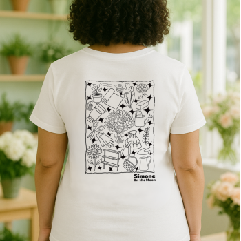 Fleuriste tshirt blanc