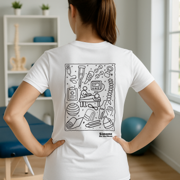 Kinésithérapeut tshirt blanc