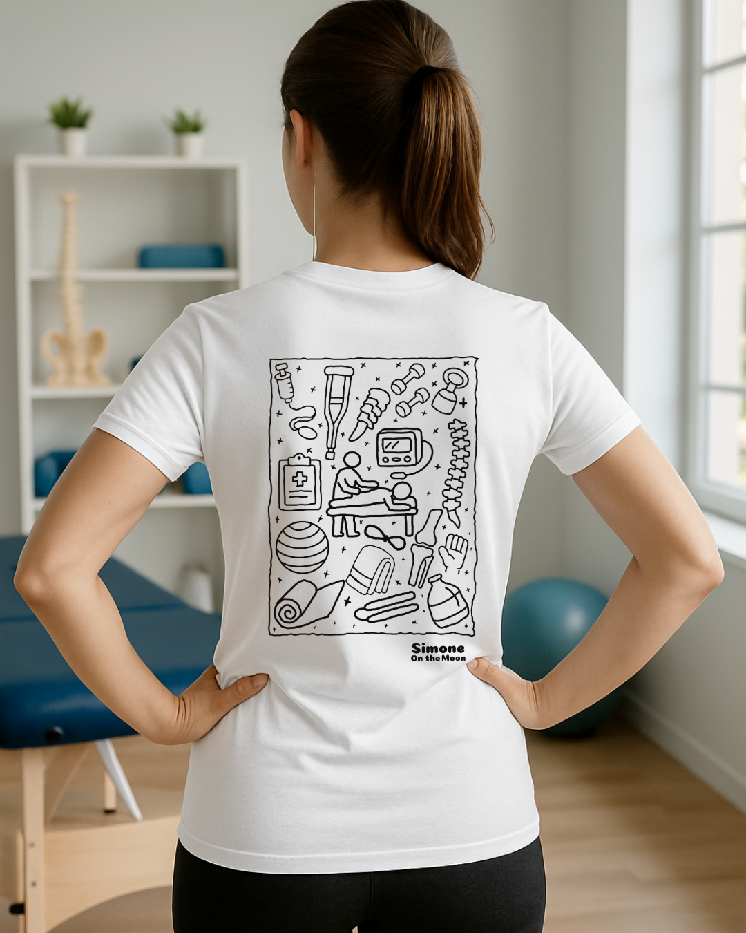 Kinésithérapeut tshirt blanc