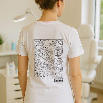 Pédicure podolgue tshirt blanc
