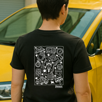 Taxi tshirt noir