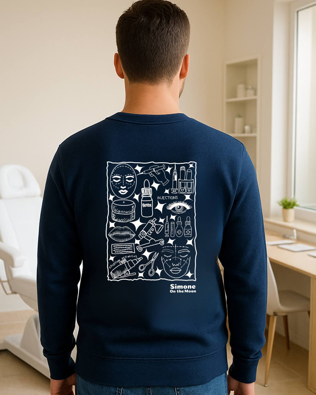 Médecin esthétique sweat bleu marine