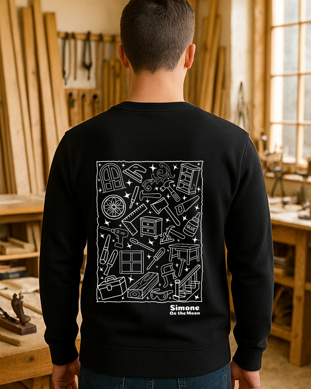 Menuisier ebeniste sweat noir