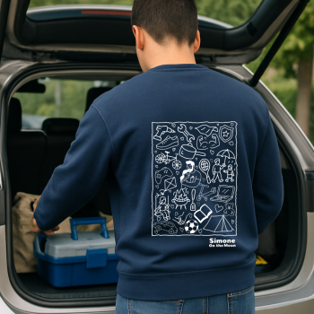 Papa sweat bleu marine