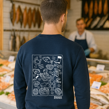 Poissonnier sweat bleu marine