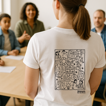 travailleur social tshirt blanc