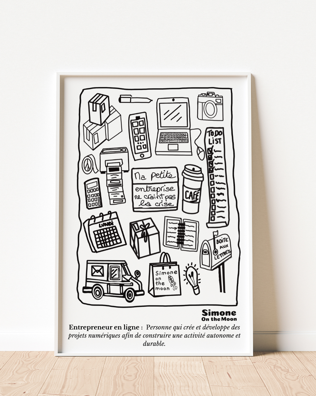 Affiche de l'entrepreneur en ligne
