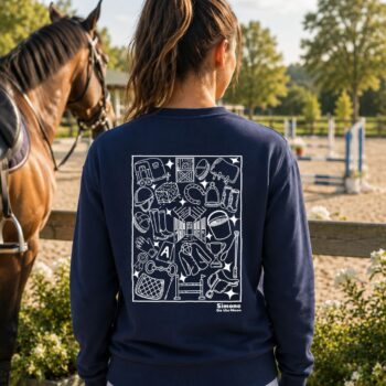 Equitation sweat bleu marine