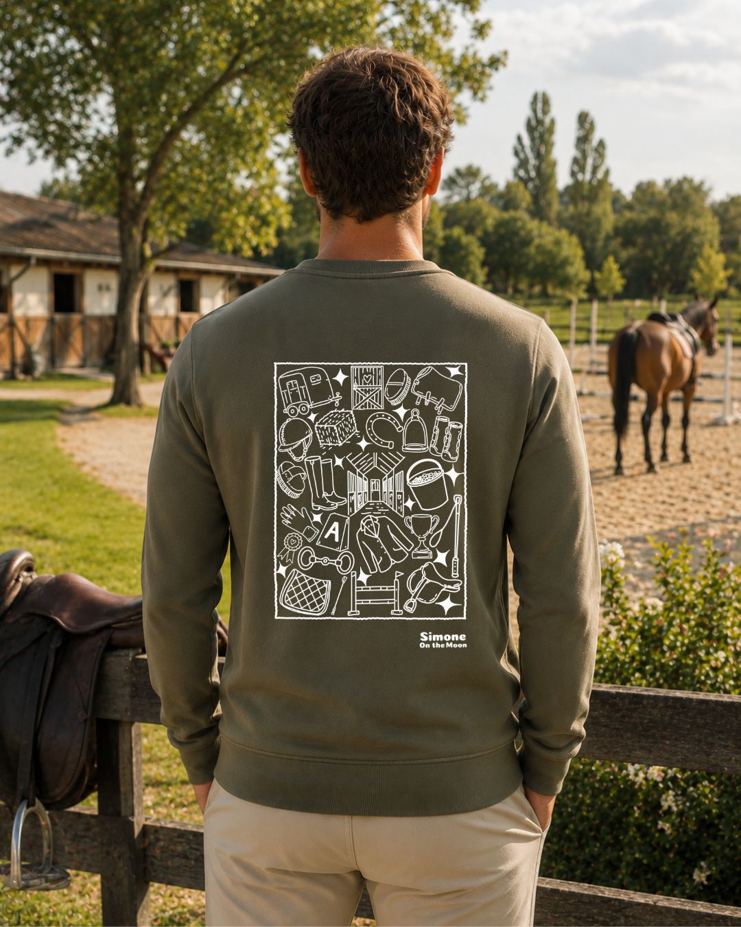 Equitation sweat kaki